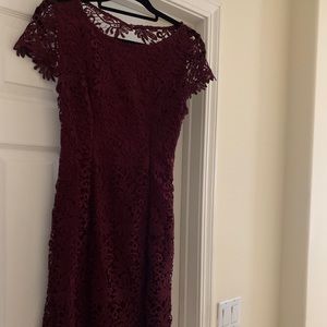 Red lace dress